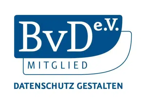 Die Grafik zeigt das Logo Berufsverband der Datenschutzbeauftragten.